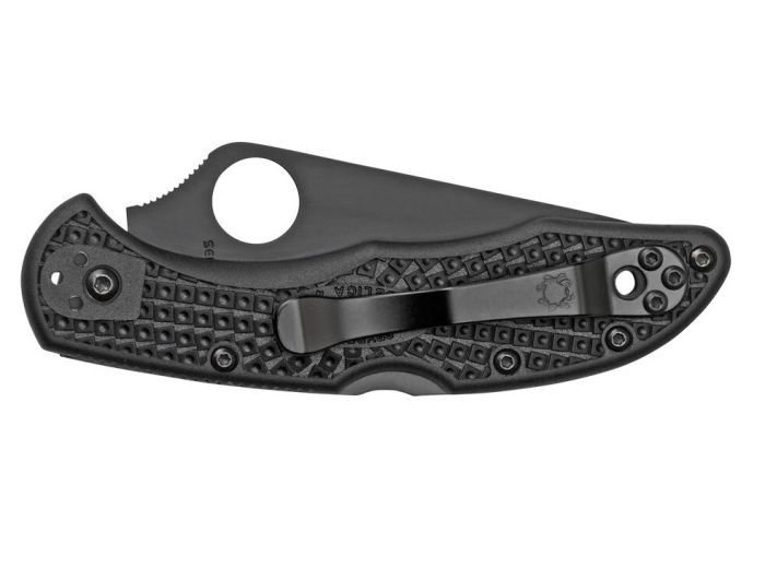Ніж складаний Spyderco Delica 4 Black Blade Partly Serrated C11PSBBK