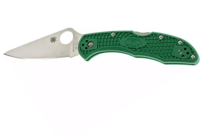 Ніж складаний Spyderco Delica 4 Flat Ground Green C11FPGR