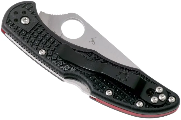 Ніж складаний Spyderco Delica 4 Lightweight Thin Blue Line Partly Serrated C11FPSBKBL