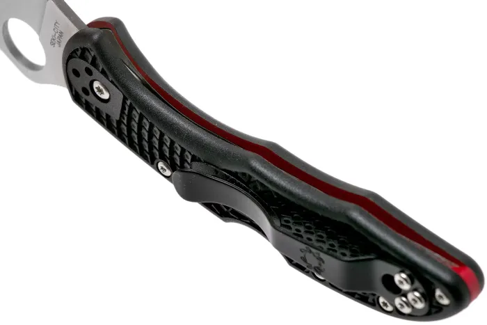 Ніж складаний Spyderco Delica 4 Lightweight Thin Blue Line Partly Serrated C11FPSBKBL