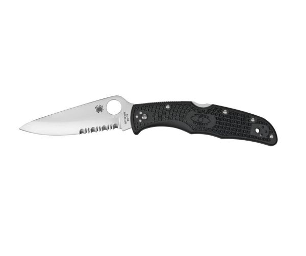 Ніж складаний Spyderco Endura 4 Partly Serrated Black C10PSBK