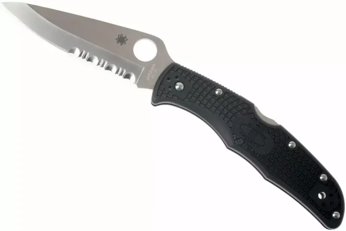 Ніж складаний Spyderco Endura 4 Partly Serrated Black C10PSBK