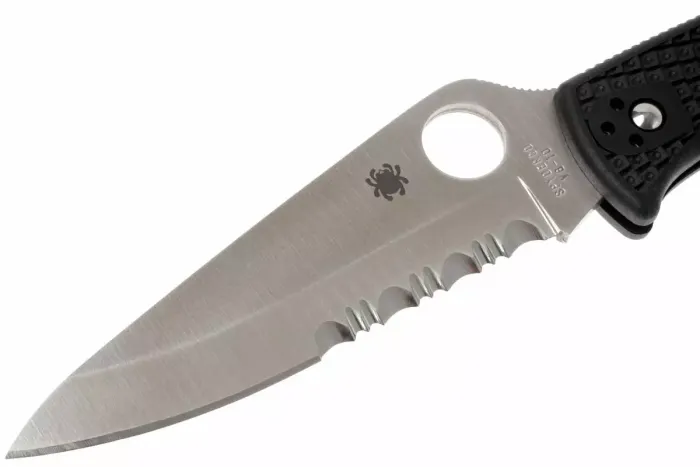 Ніж складаний Spyderco Endura 4 Partly Serrated Black C10PSBK