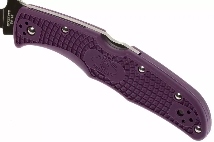 Ніж складаний Spyderco Endura 4 Flat Ground Purple C10FPPR