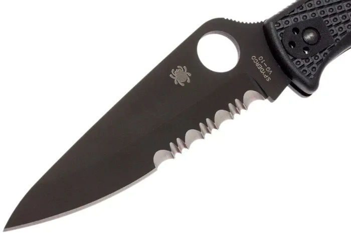 Ніж складаний Spyderco Endura 4 Partly Serrated Black C10PSBBK