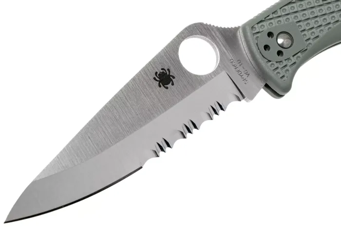 Ніж складаний Spyderco Endura 4 Partly Serrated Green C10PSFG