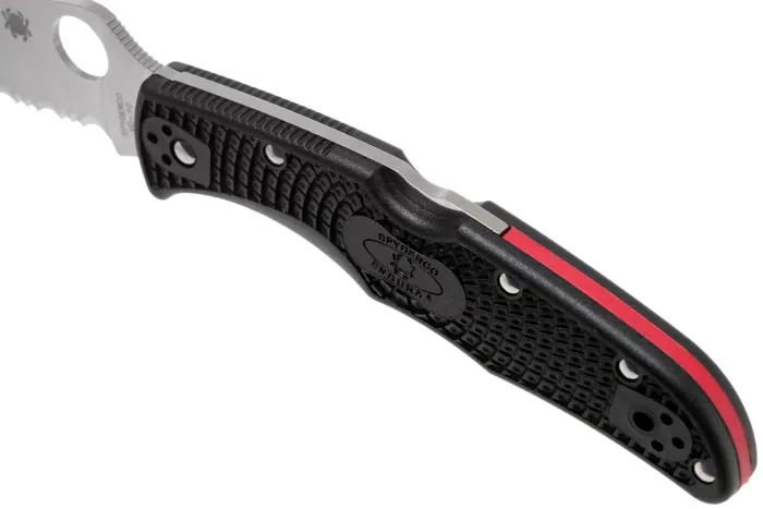 Ніж складаний Spyderco Endura 4 Thin Red Line Partly Serrated C10FPSBKRD
