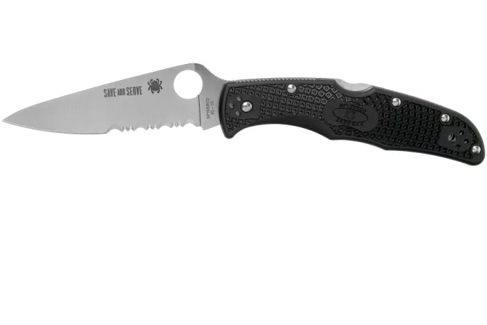 Ніж складаний Spyderco Endura 4 Thin Red Line Partly Serrated C10FPSBKRD