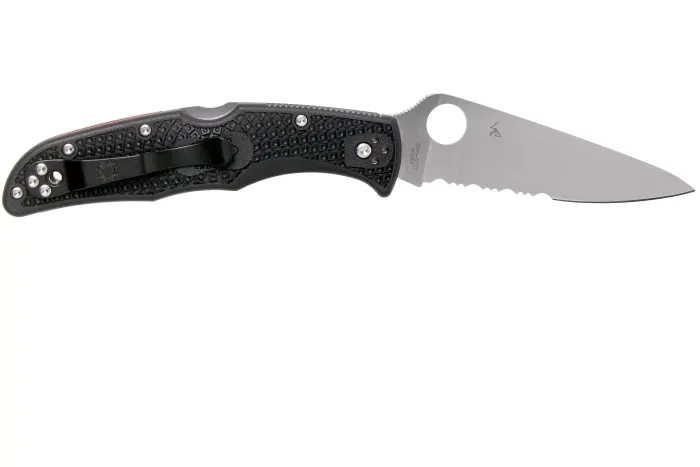 Ніж складаний Spyderco Endura 4 Thin Red Line Partly Serrated C10FPSBKRD