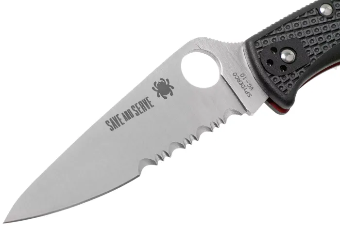 Ніж складаний Spyderco Endura 4 Thin Red Line Partly Serrated C10FPSBKRD