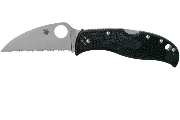Ніж складаний Spyderco Leafjumper Lightweight Serrated VG-10 Black FRN C254SBK