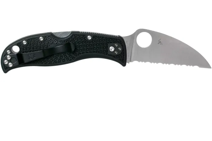 Ніж складаний Spyderco Leafjumper Lightweight Serrated VG-10 Black FRN C254SBK
