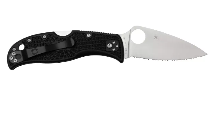 Ніж складаний Spyderco Leafjumper Lightweight Serrated VG-10 Black FRN C262SBK