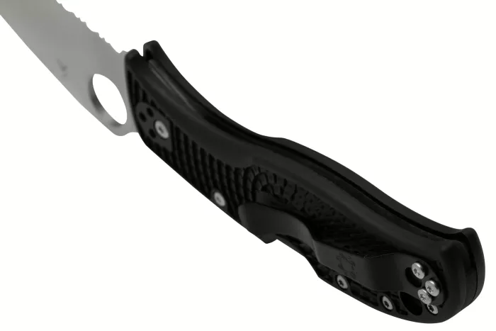 Ніж складаний Spyderco Leafjumper Lightweight Serrated VG-10 Black FRN C262SBK