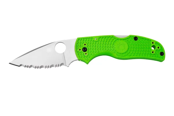 Ніж складаний Spyderco Native 5 LC200N FRN Serrated Salt C41SGR5