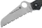 Ніж складаний Spyderco Rescue 3 Thin Blue Line Serrated C14FSBKBL3