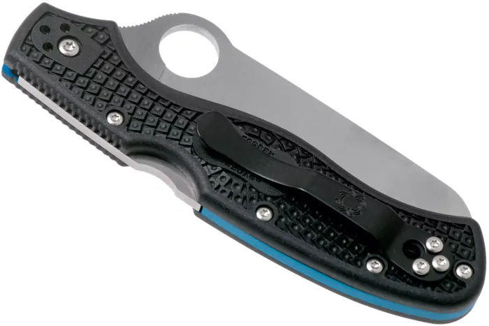Ніж складаний Spyderco Rescue 3 Thin Blue Line Serrated C14FSBKBL3