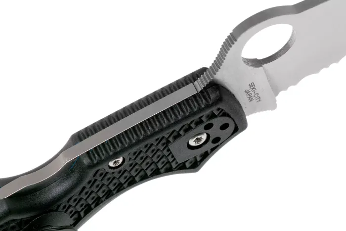 Ніж складаний Spyderco Rescue 3 Thin Blue Line Serrated C14FSBKBL3