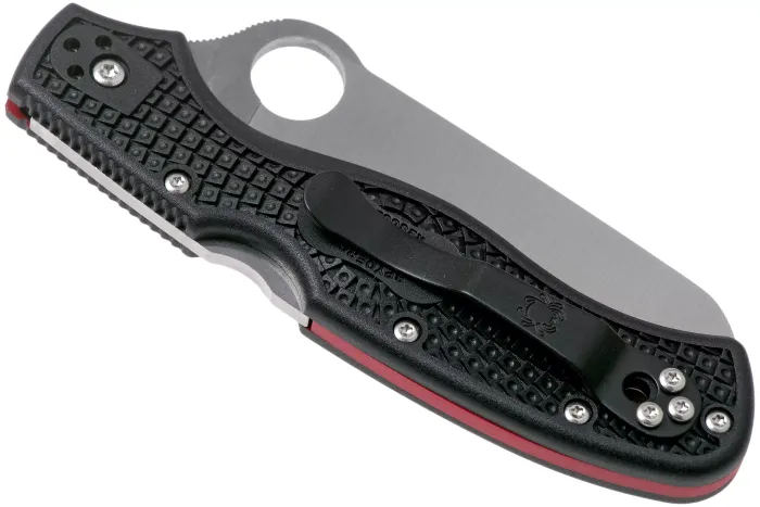 Ніж складаний Spyderco Rescue 3 Thin Red Line Serrated
