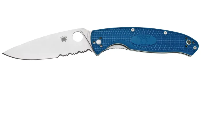 Ніж складаний Spyderco Resilience Lightweight S35VN Partly Serrated FRN Blue C142PSBL