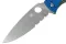 Ніж складаний Spyderco Resilience Lightweight S35VN Partly Serrated FRN Blue C142PSBL