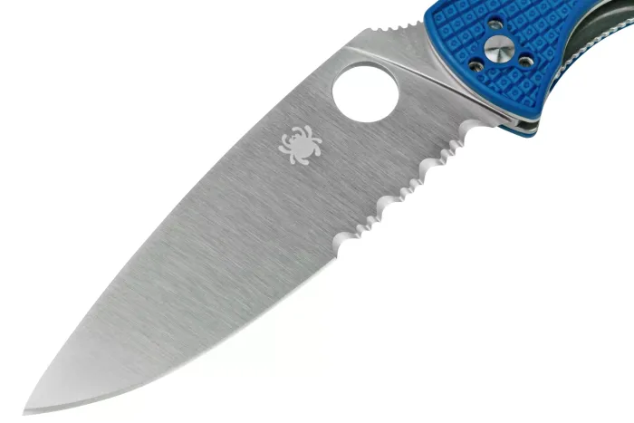 Ніж складаний Spyderco Resilience Lightweight S35VN Partly Serrated FRN Blue C142PSBL