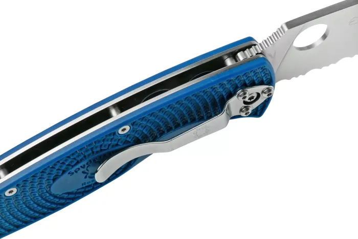Ніж складаний Spyderco Resilience Lightweight S35VN Partly Serrated FRN Blue C142PSBL