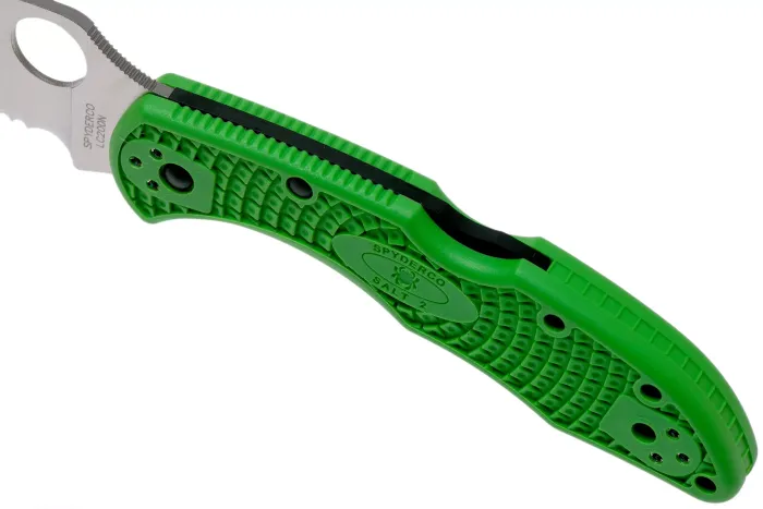 Ніж складаний Spyderco Salt 2 Wharncliffe Serrated LC200N Green C88FSWCGR2