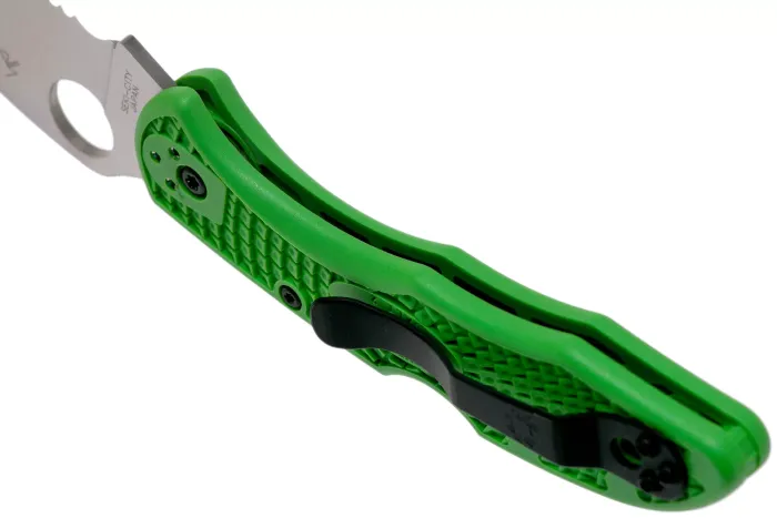 Ніж складаний Spyderco Salt 2 Wharncliffe Serrated LC200N Green C88FSWCGR2