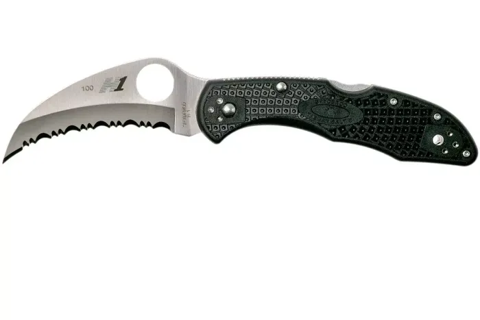 Ніж складаний Spyderco Tasman Salt 2 Serrated Black C106SBK2