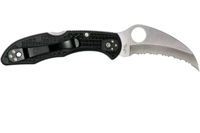 Ніж складаний Spyderco Tasman Salt 2 Serrated Black C106SBK2