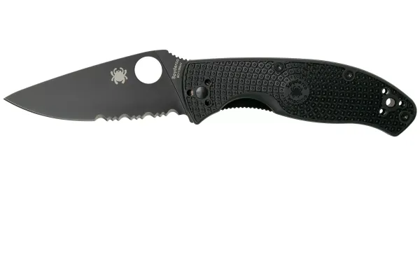 Ніж складаний Spyderco Tenacious Lightweight Black Half Serrated C122PSBBK