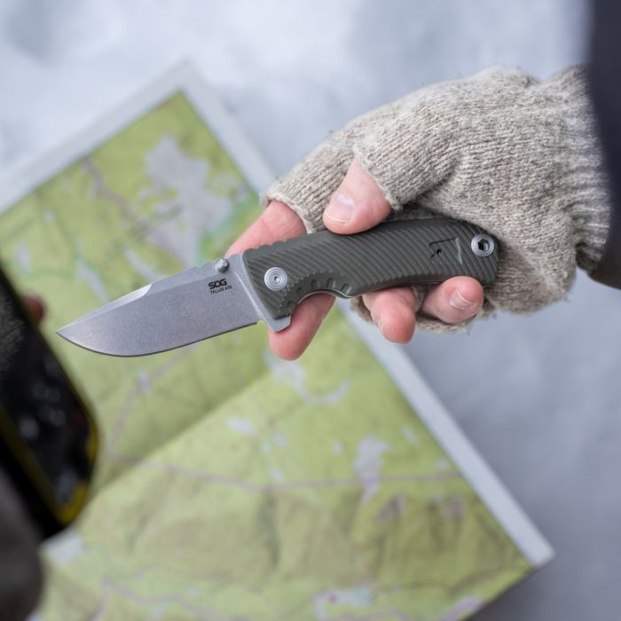 Ніж SOG Tellus ATK Olive Drab