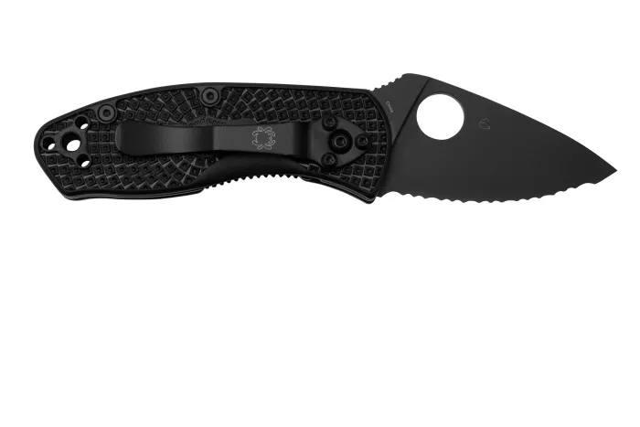 Ніж Spyderco Ambitious Lightweight Black Serrated C148SBBK