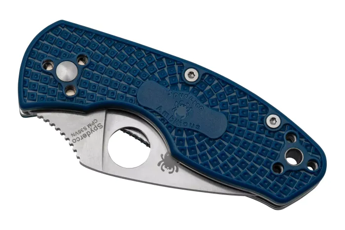 Ніж Spyderco Ambitious Lightweight S35VN Serrated Blue C148SBL