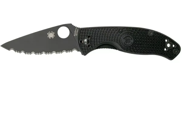 Ніж Spyderco Tenacious Lightweight Black Blade Serrated C122SBBK