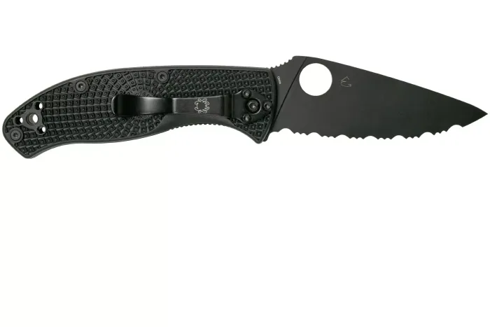 Ніж Spyderco Tenacious Lightweight Black Blade Serrated C122SBBK