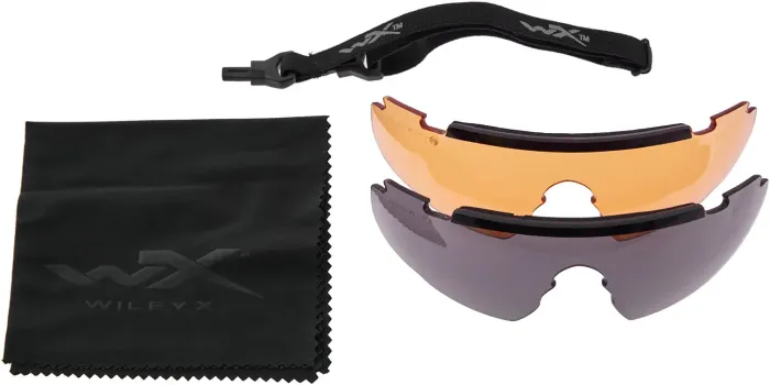 Окуляри балістичні Wiley X Rogue Comm 3 лінзи (Grey/Clear/Rust), колір оправи - Black