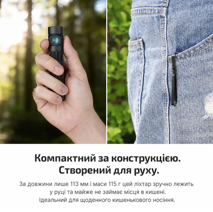 Ліхтар Olight Baton 4 Pro Matte Black CW 1600 lm USB-C IPX8