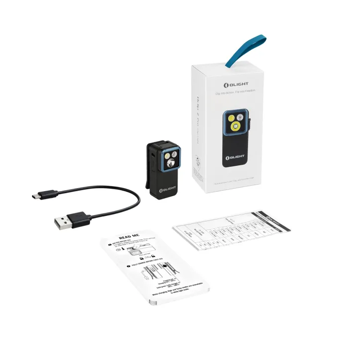 Ліхтар Olight Oclip 2 Pro EDC з кліпсою 530 лм червоне та точкове світло (Black)
