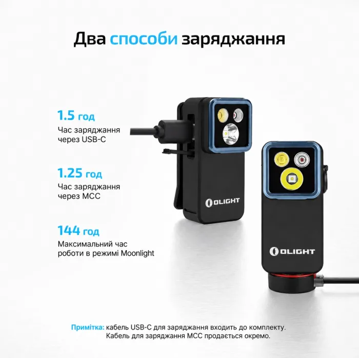Ліхтар Olight Oclip 2 Pro EDC з кліпсою 530 лм червоне та точкове світло (Black)