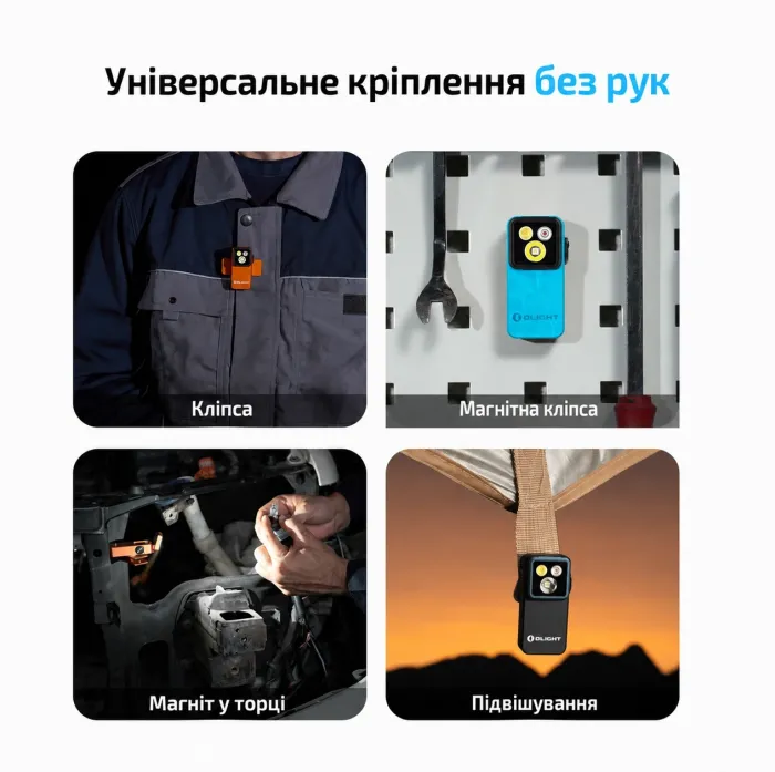 Ліхтар Olight Oclip 2 Pro EDC з кліпсою 530 лм червоне та точкове світло (Tidal Blue)