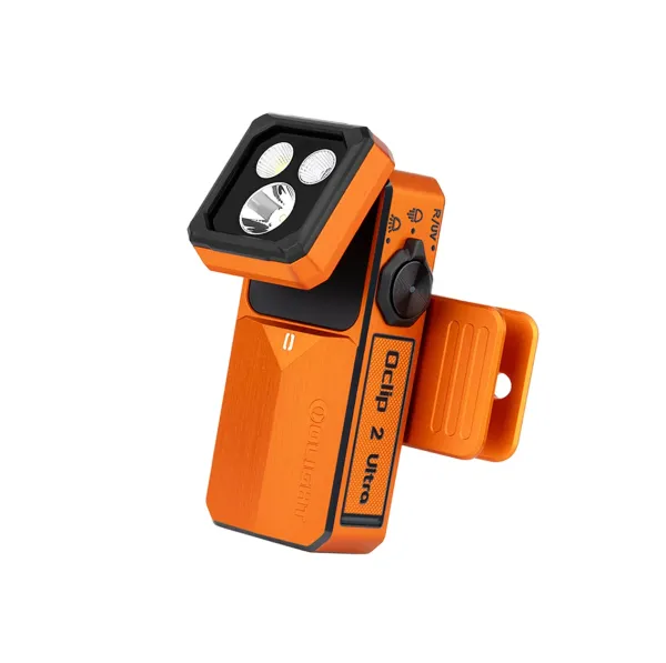 Ліхтар Olight Oclip 2 Ultra EDC з кліпсою 580 лм червоне точкове та ультрафіолетове світло (Amber Orange)