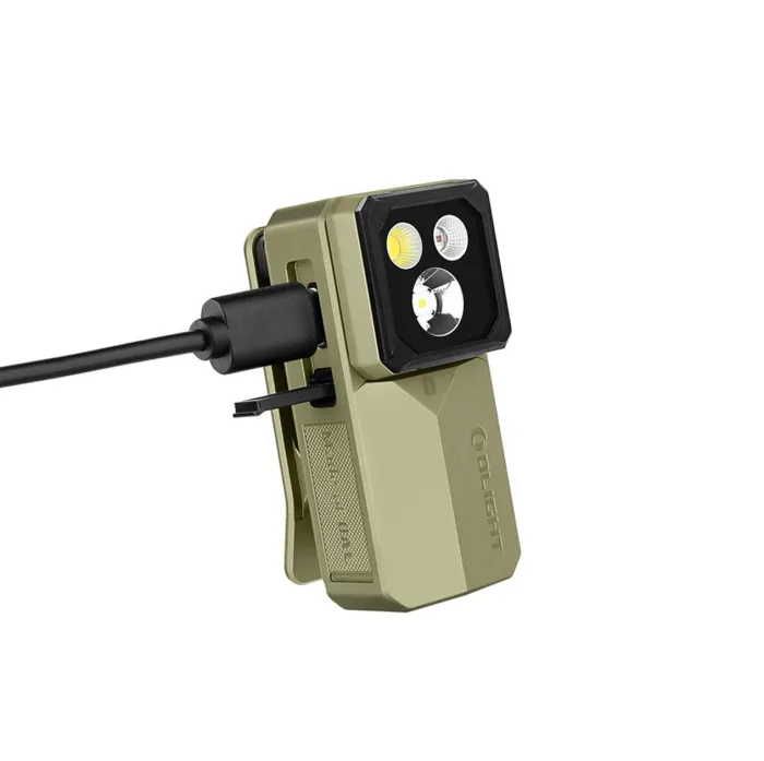 Ліхтар Olight Oclip 2 Ultra EDC з кліпсою 580 лм червоне точкове та ультрафіолетове світло (Olive Green)