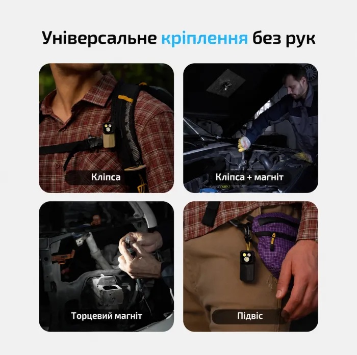 Ліхтар Olight Oclip 2 Ultra EDC з кліпсою 580 лм червоне точкове та ультрафіолетове світло (Onyx Black)