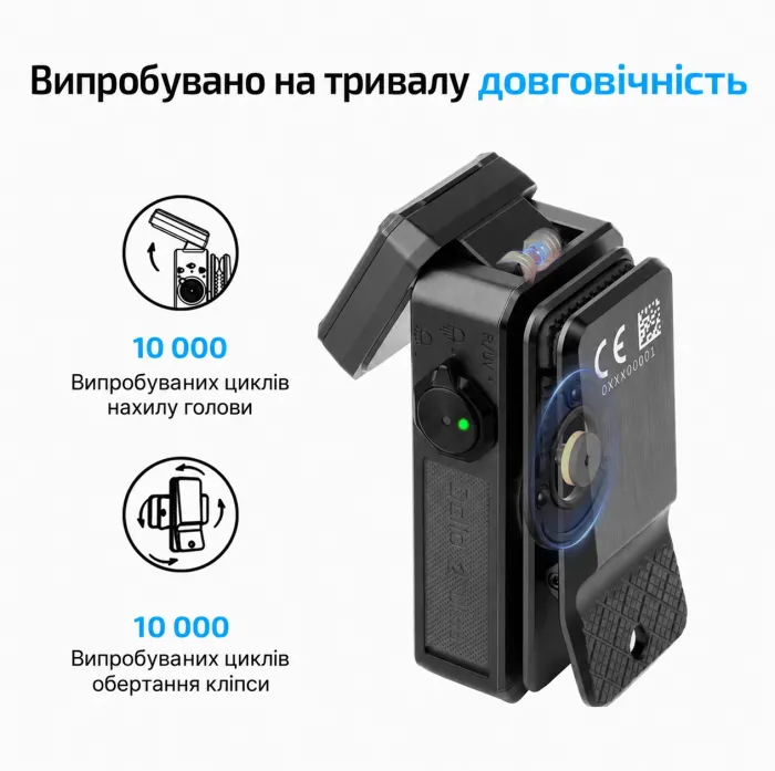 Ліхтар Olight Oclip 2 Ultra EDC з кліпсою 580 лм червоне точкове та ультрафіолетове світло (Onyx Black)