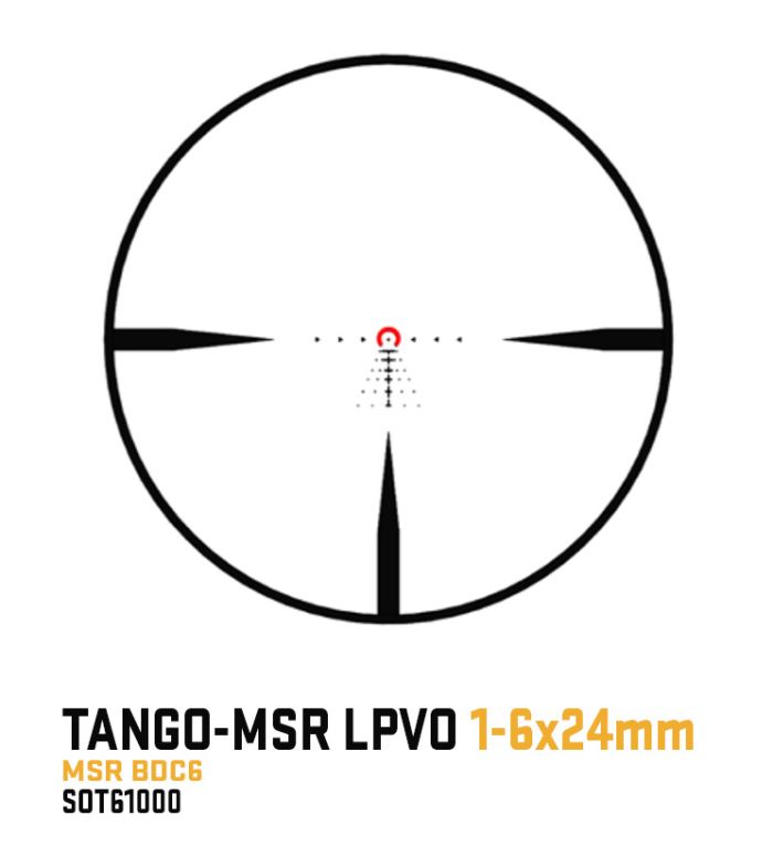 Оптичний приціл Sig Sauer Tango MSR 1-6x 24mm із сіткою MSR BDC6