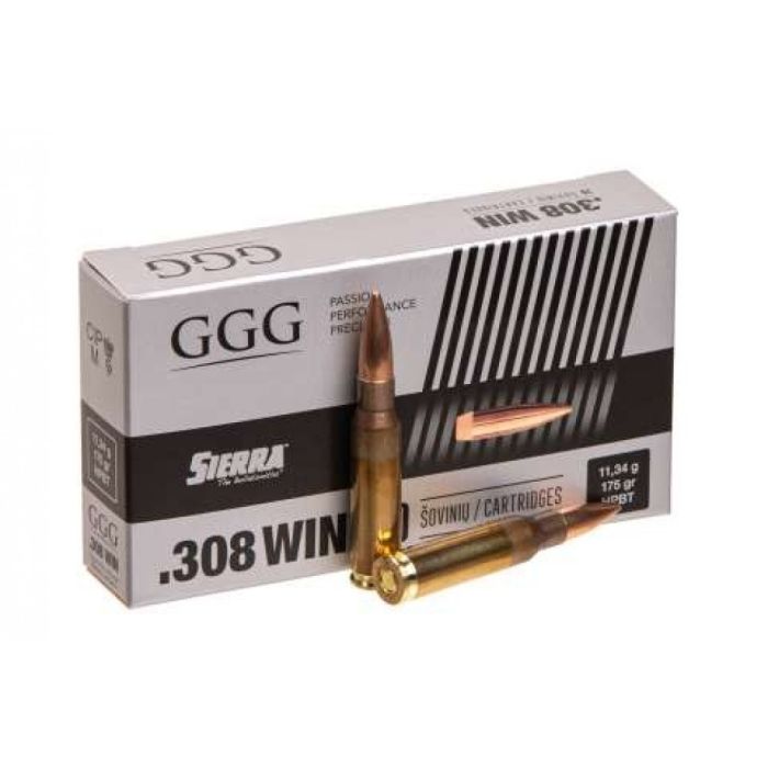 Патрон нарізний GGG Sierra кал .308 Win HPBT 175gr (11,34 г)