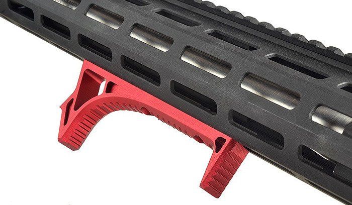 Переднє руків'я на цівку Strike Industries LINK Curved KeyMod / M-LOK Fore Grip Red SI-LINK-CFG-RED