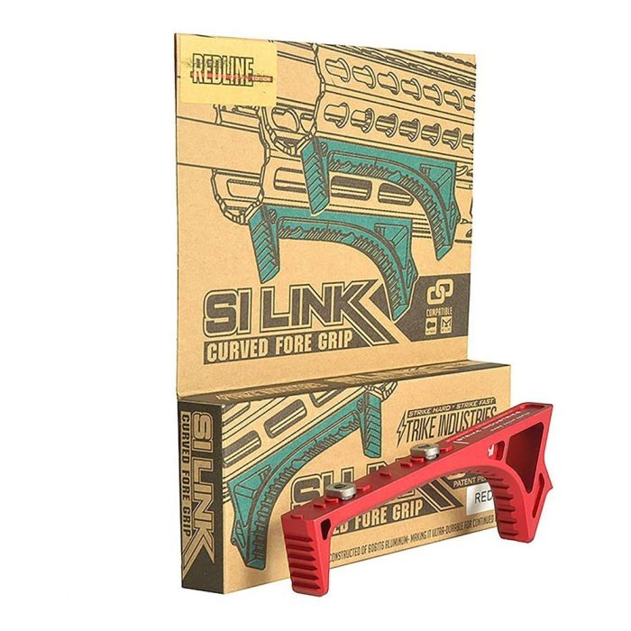 Переднє руків'я на цівку Strike Industries LINK Curved KeyMod / M-LOK Fore Grip Red SI-LINK-CFG-RED